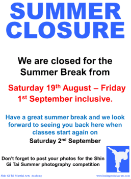 Summer Closure