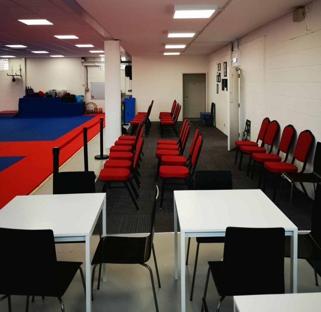 Parents at our Martial Arts classes in Basingstoke can sit and relax whilst enjoying a snack and a hot drink, whilst their children practice their Martial Arts