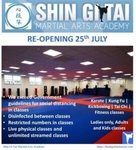 Covid19, Martial Arts, near me, Kung Fu, Karate, Tai Chi, Kickboxing, Ladies only classes
