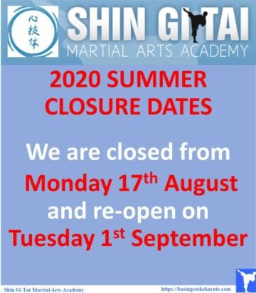 Summer Holiday Closure