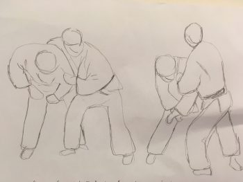 Drawing of Judo moves