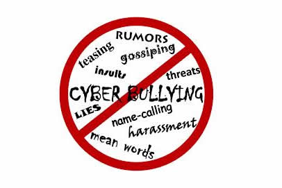 Image of cyber bullying words