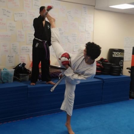 Karate Kicks in Basingstoke class
